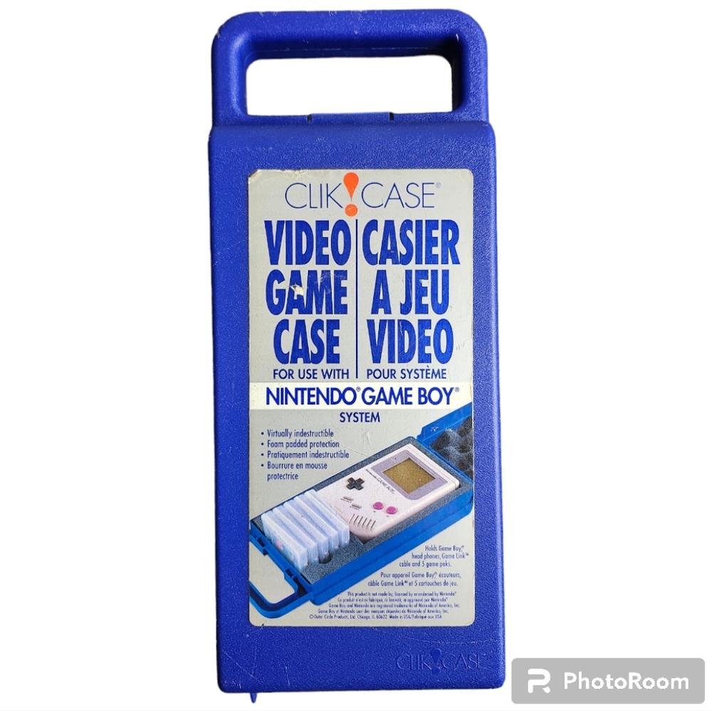 Nintendo Game Boy Carry Case Made by CLIK!CASE With Foam Inserts